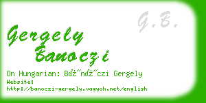 gergely banoczi business card